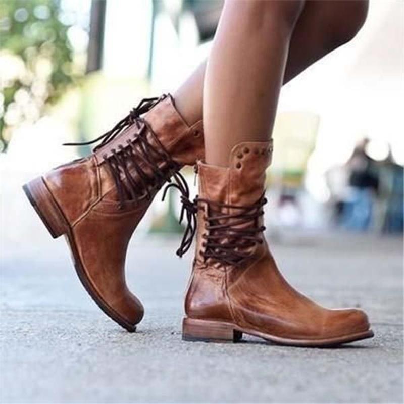 Maura | Leather boots with laces