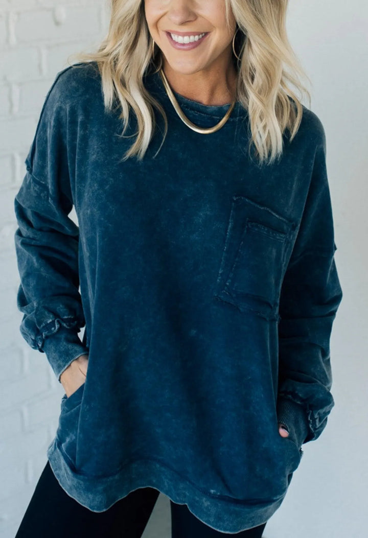 Alyssa - Acid Wash Pullover