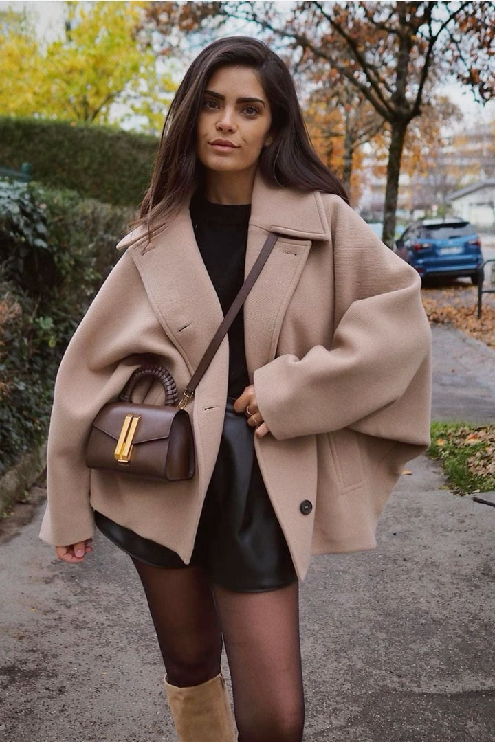 Eva | Diagonal Buttoned Coat