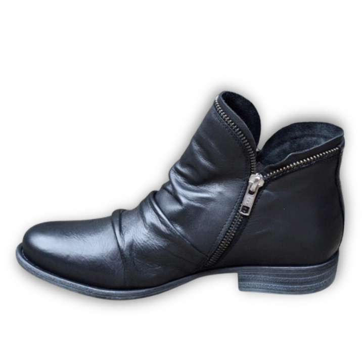 KENDRA | Leather boots with zip