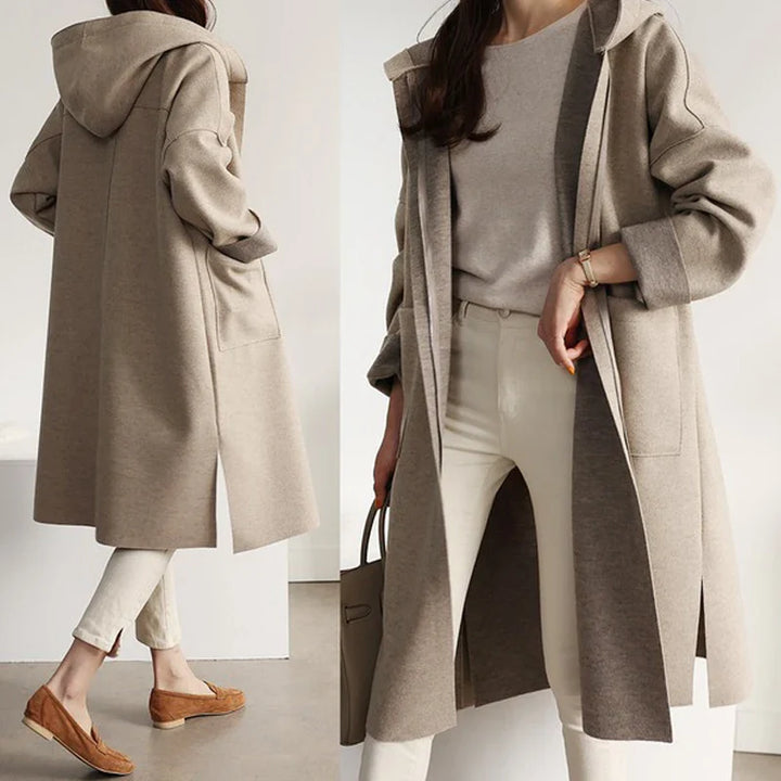 Larah | Long Sleeve Hooded Coat