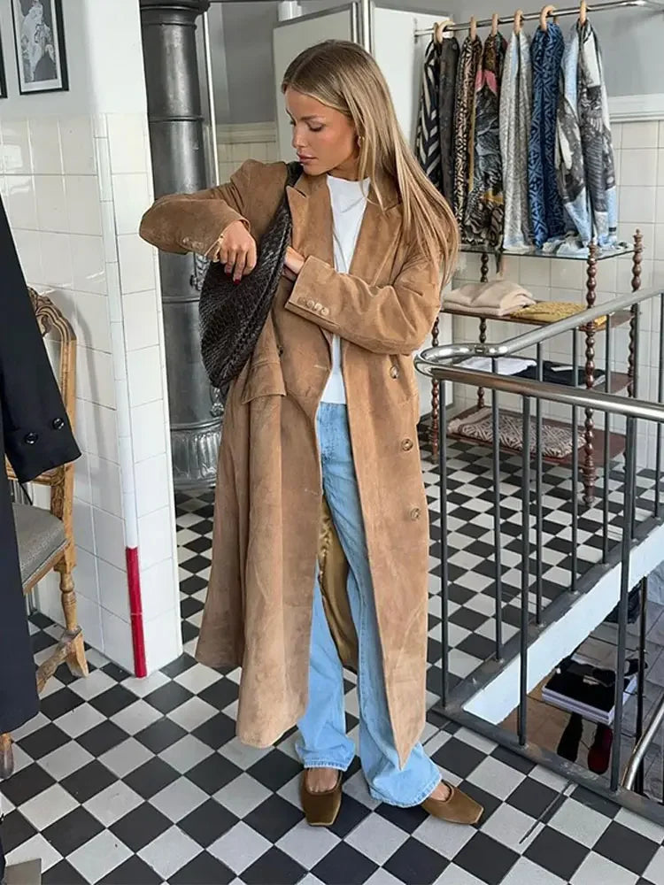 Eva | Elegant Long Trench Coat