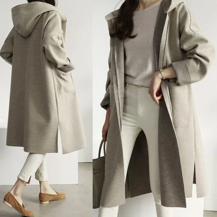 Larah | Long Sleeve Hooded Coat