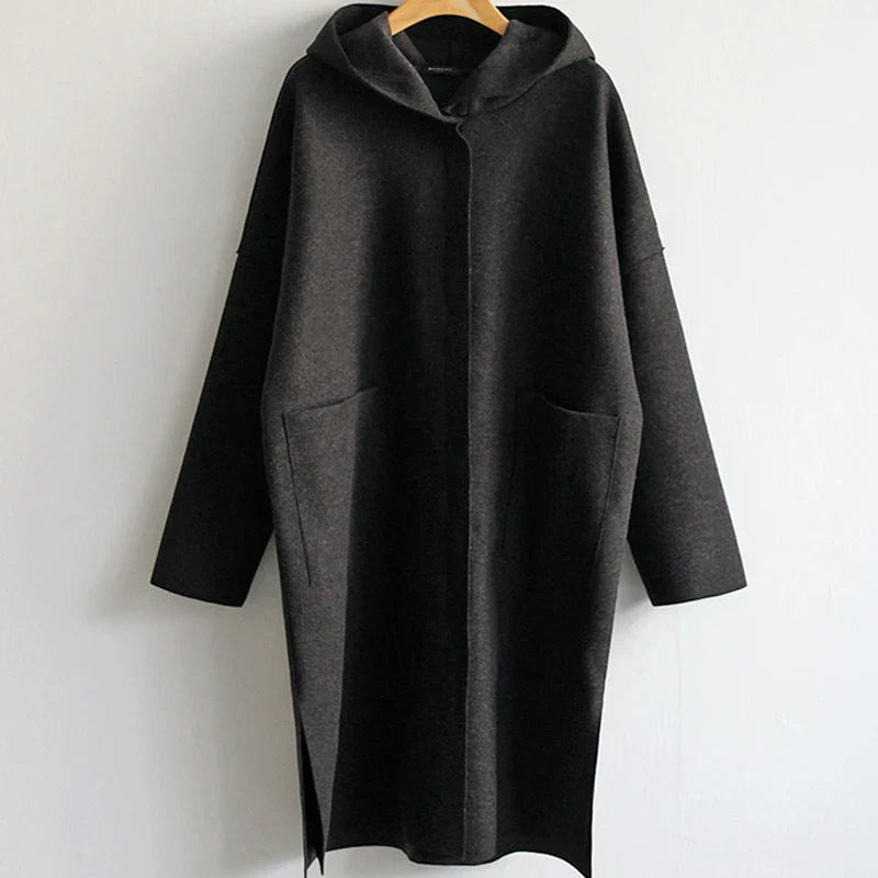 Larah | Long Sleeve Hooded Coat