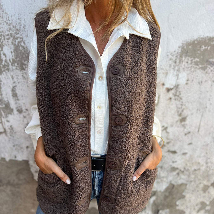 Women's Autumn Buttonable Short Warm Vest