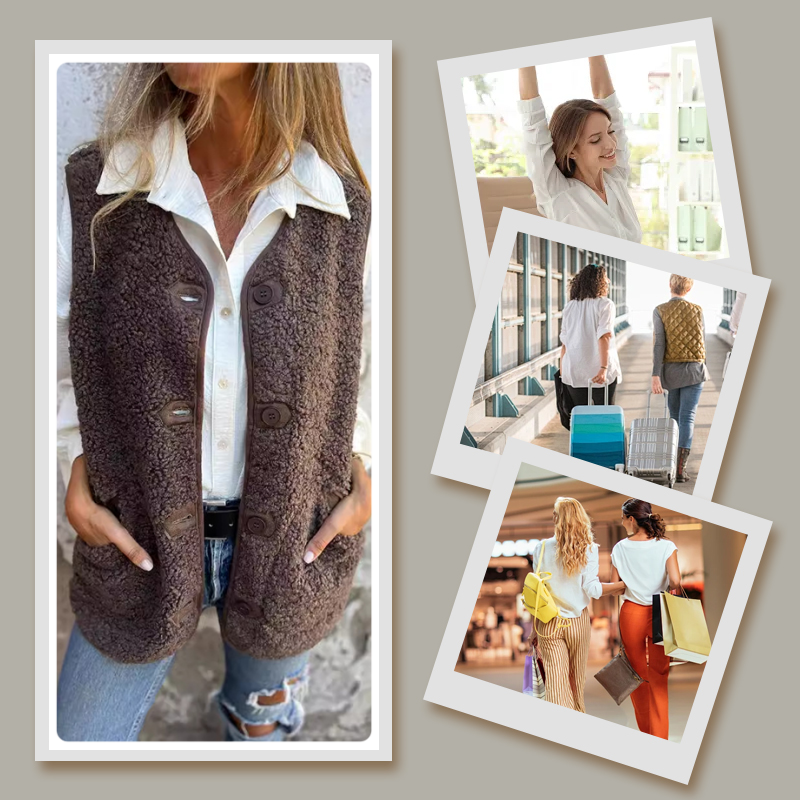 Women's Autumn Buttonable Short Warm Vest