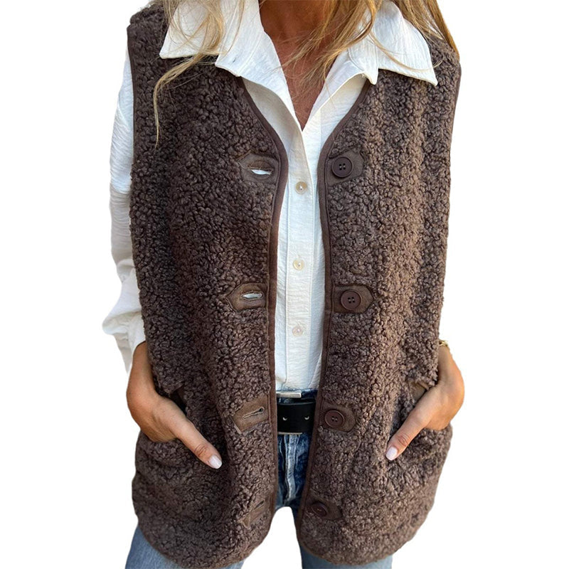 Women's Autumn Buttonable Short Warm Vest