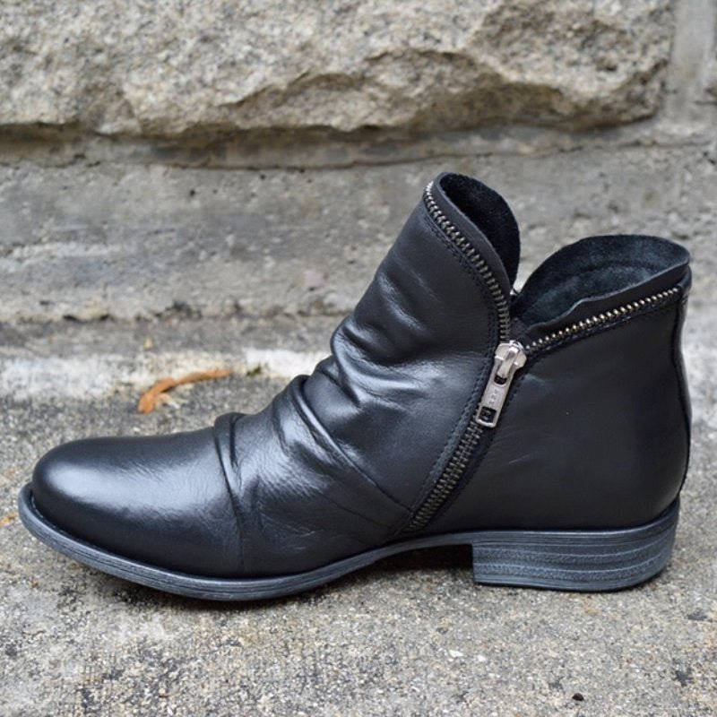 KENDRA | Leather boots with zip